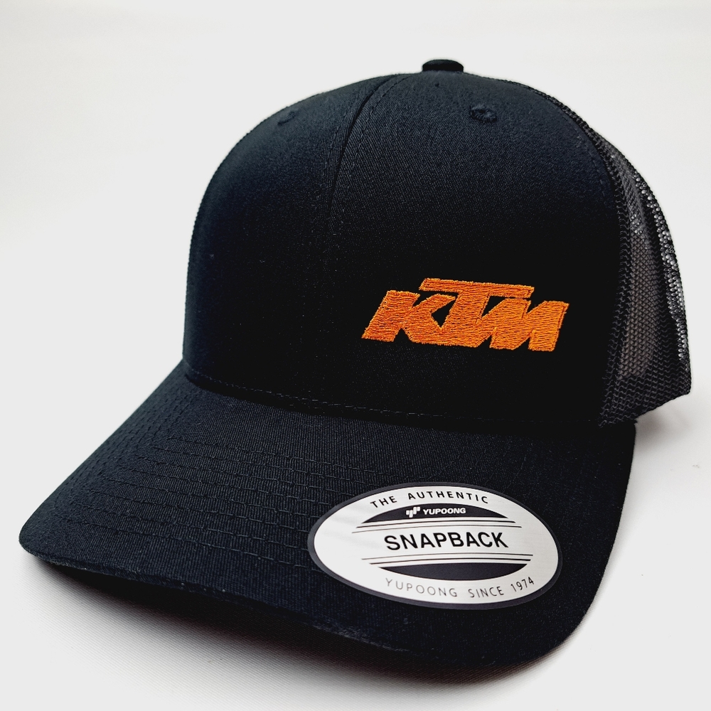 KTM Racing Embroidered Curved Bill Trucker Mesh Snapback Ca…
